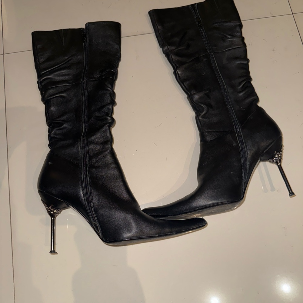 Marciano Black Heeled Boots with Stiletto Heel